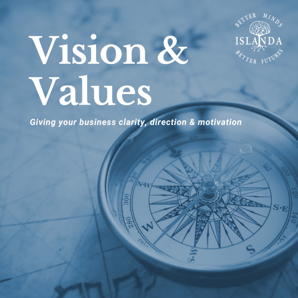 Define your business culture with a clear vision and values